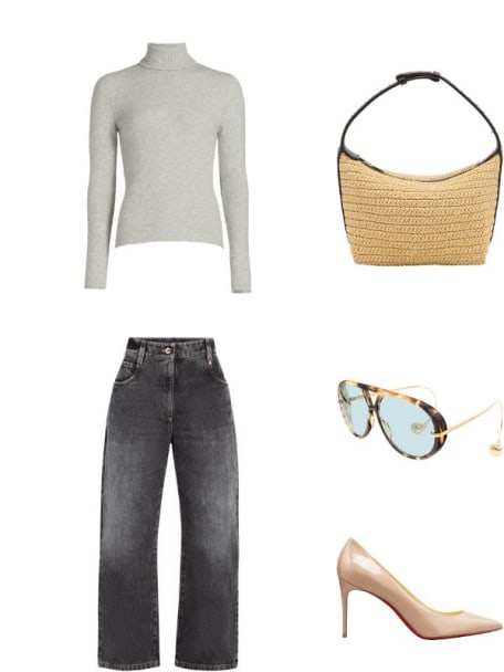 Geometric Acetate & Metal Alloy Aviator Sunglasses 