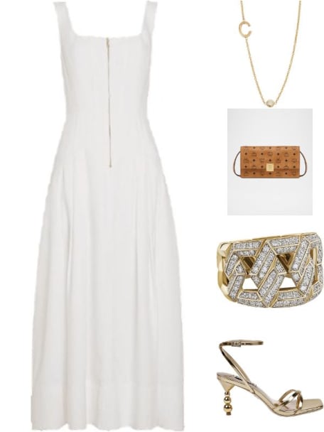 Moira Zip-Front Midi Dress