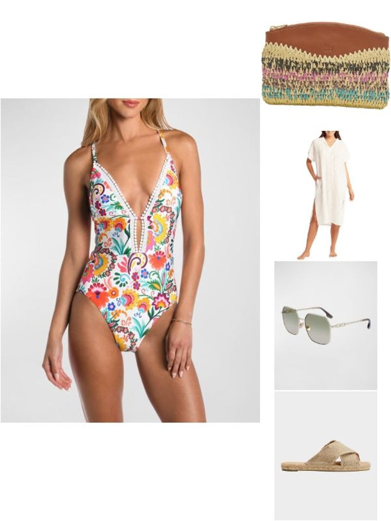 SHU-SHI Women's Floral Beach Cover Up - Lightweight Poncho Dress For Summer Vacations