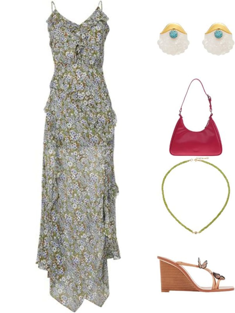 Veronica Beard Avenel Floral Silk Maxi Dress | Neiman Marcus