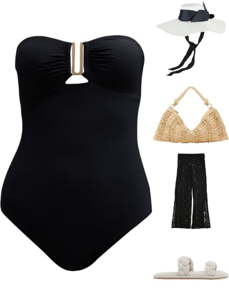 JETS Australia Jetset Bandeau OnePiece Swimsuit Neiman Marcus