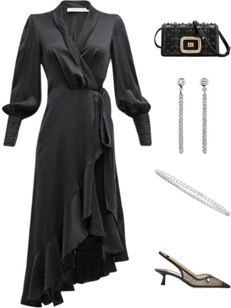 zimmermann silk tie midi dress