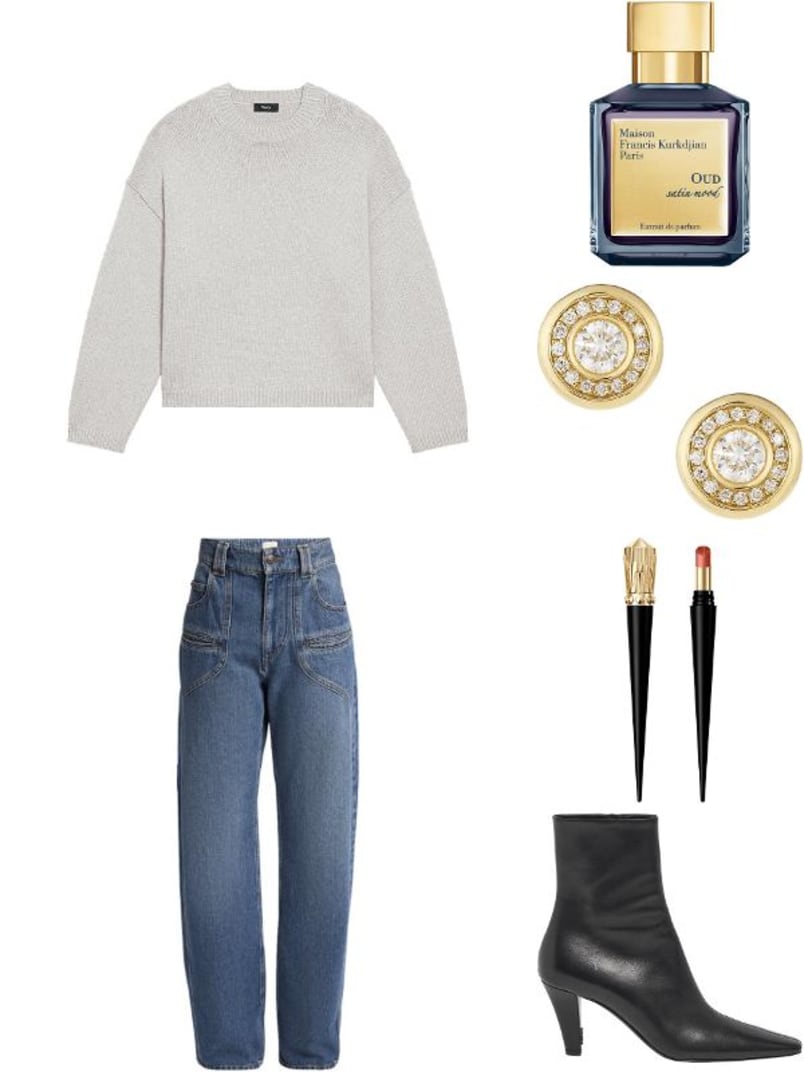 【Isabel Marant】 Betianeワイドレッグジーンズ Isabel Marant Betiane Yoked Wide-Leg Denim Jeans | Neiman Marcus
