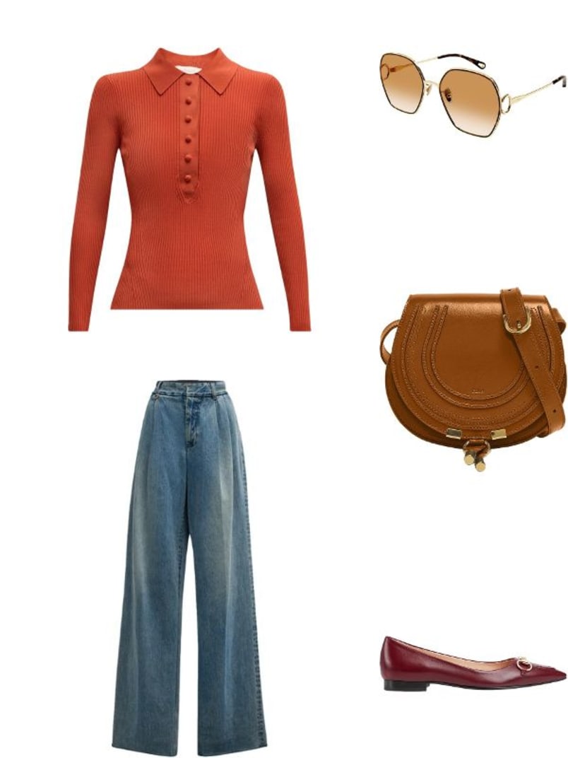 Erin Leather Horsebit Ballerina Flats