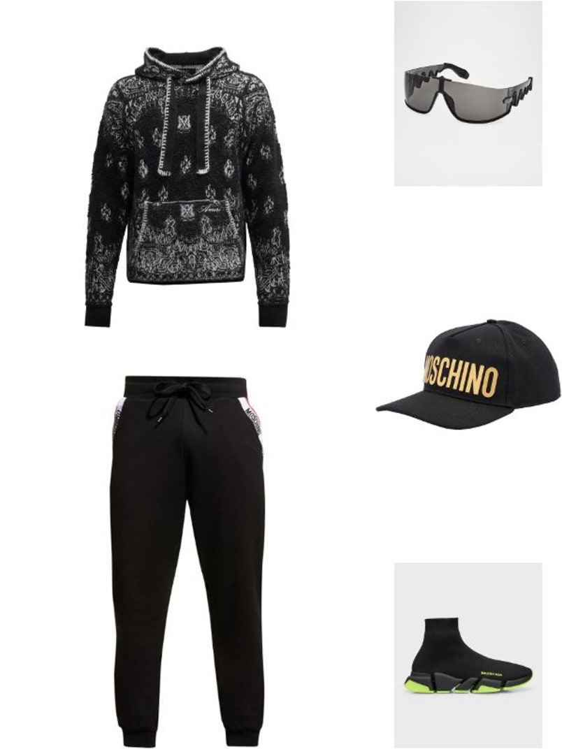Men's Bandana Knit Hoodie