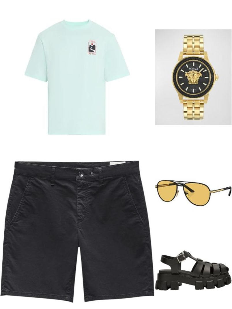 Medusa Deco IP Yellow Gold Bracelet Watch, 43mm