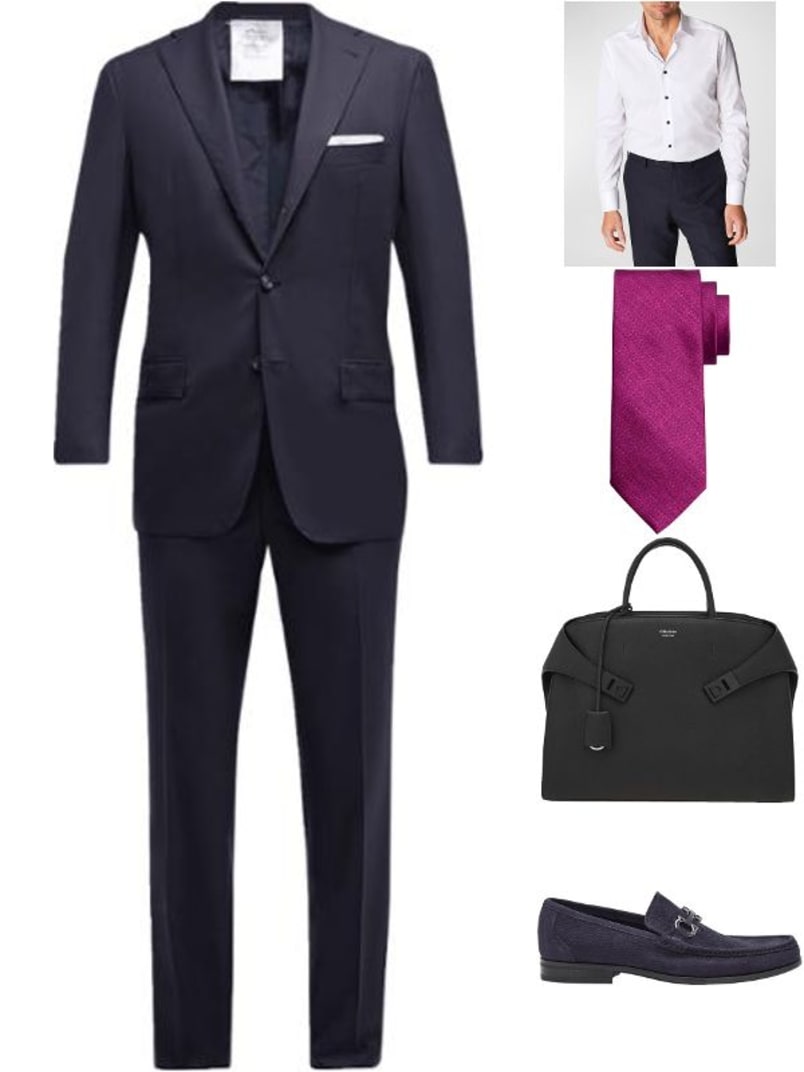 Men's Slim Fit Twill Dress Shirt
