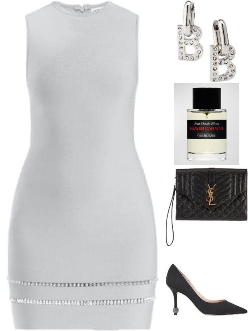 Envelope Flap YSL Clutch Bag in Grained Leather