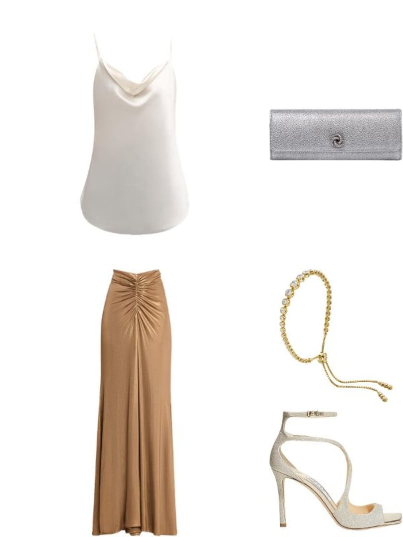 Mini Robbie Metallic Flap Clutch Bag