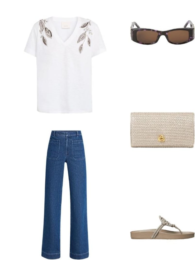 Olivia Flap Woven Metallic Clutch Bag 