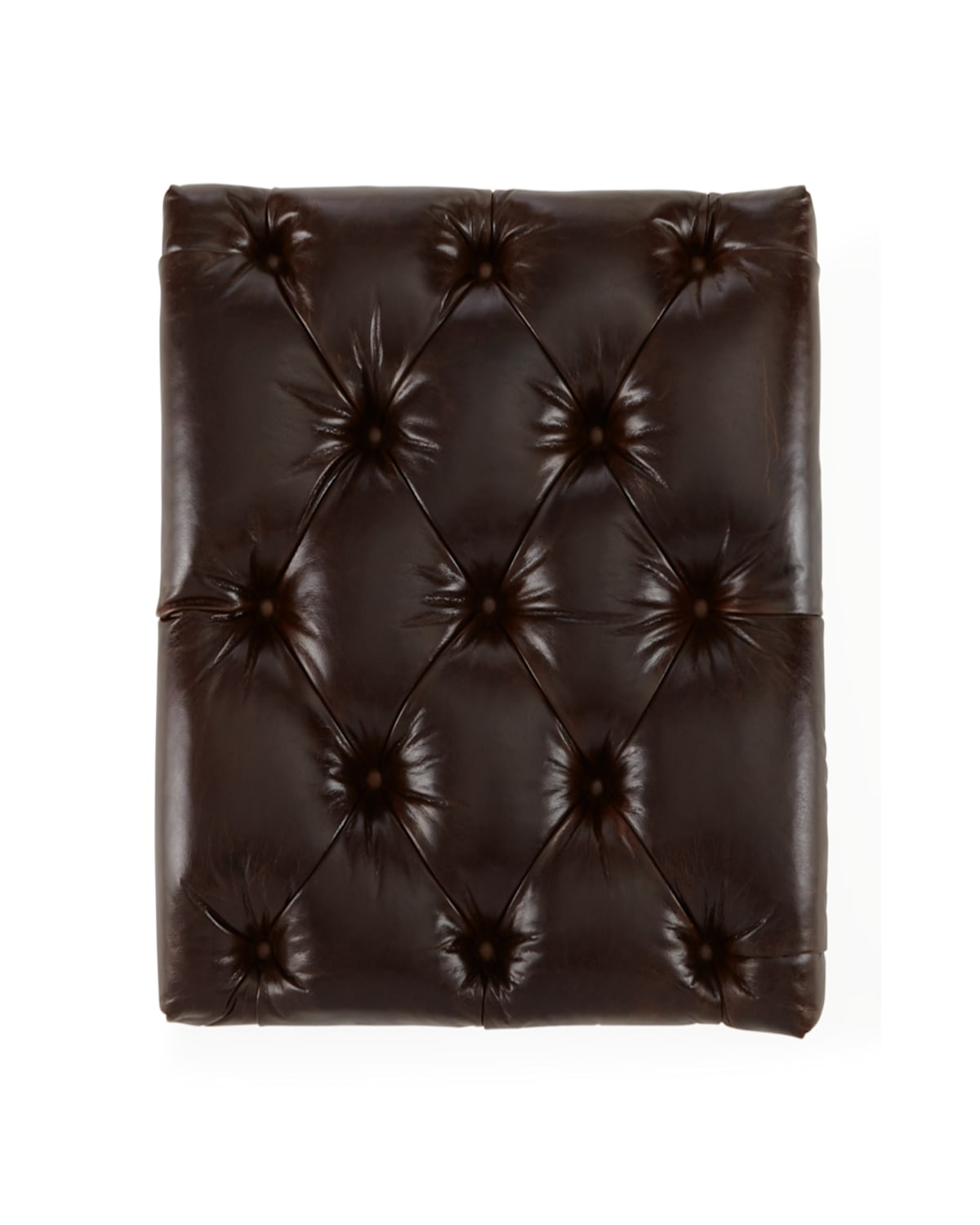 Massoud Davidson 94" Slab Seat Chesterfield Sofa In Cigar