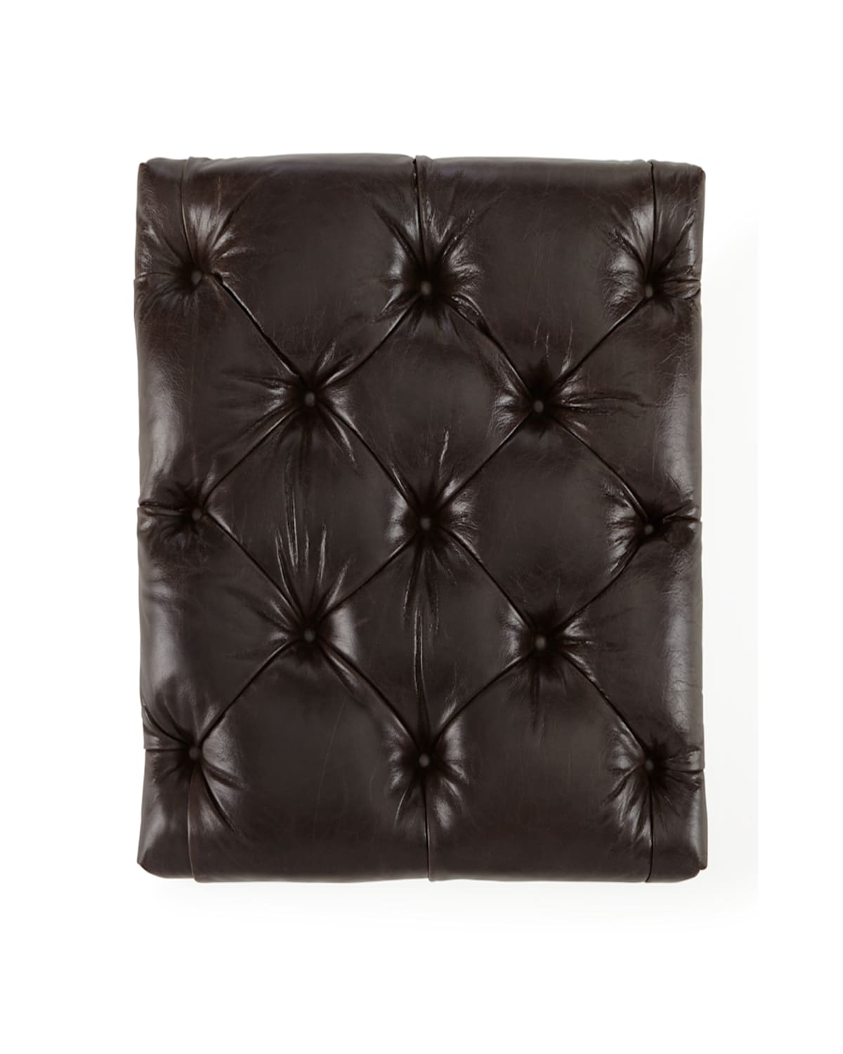 Massoud Davidson 94" Slab Seat Chesterfield Sofa In Cigar