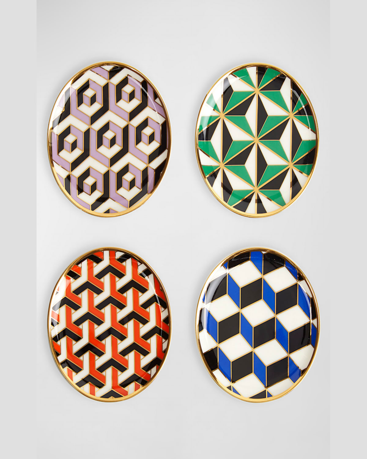 Jonathan Adler Versailles Coasters, 4-piece Set In Multi Colors