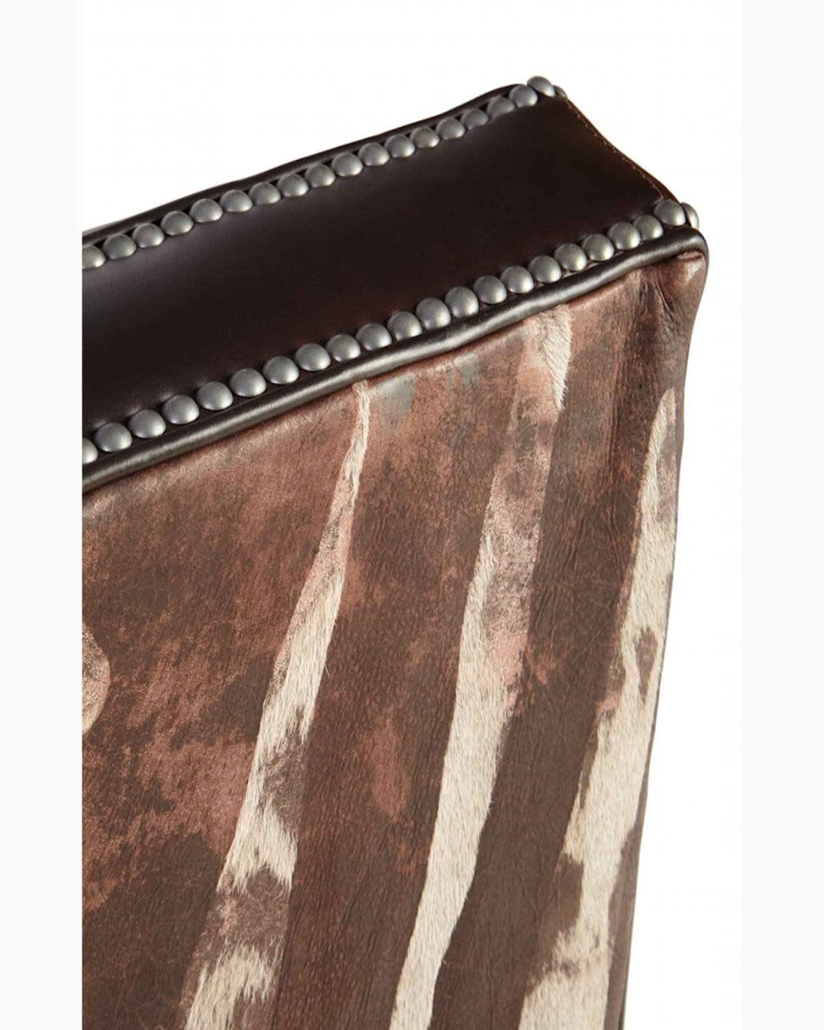 Massoud Geronimo Leather Sofa 90" In Dark Brown