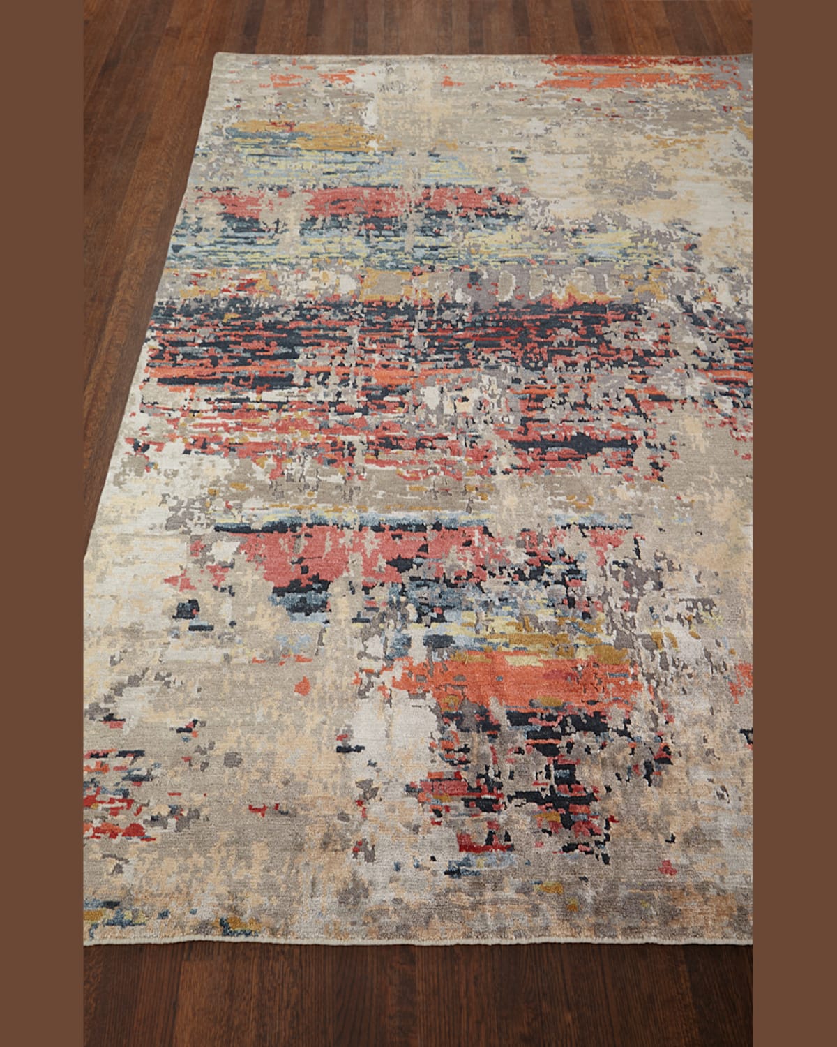 Josie Natori Titus Hand Knotted Rug, 4' X 6' In Tan/multi