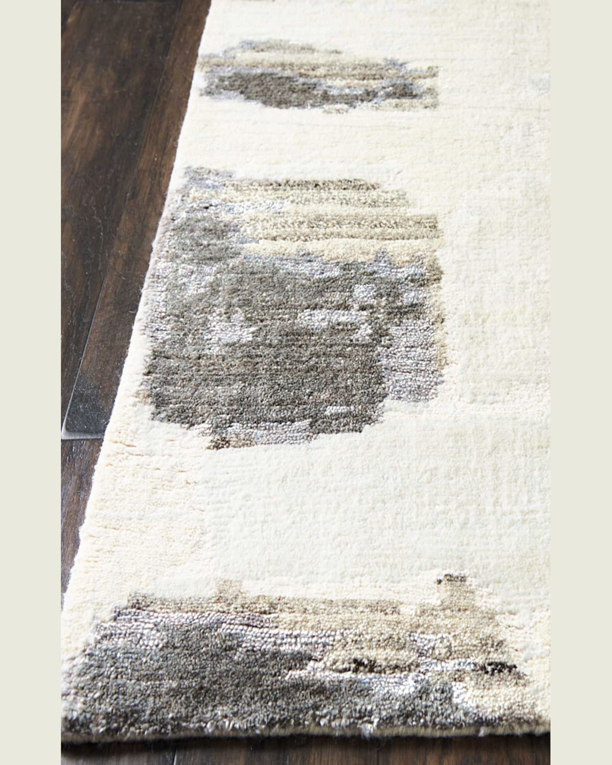 Christopher Guy Misted Morning Hand-knotted Rug, 10' X 14' In Marbled White