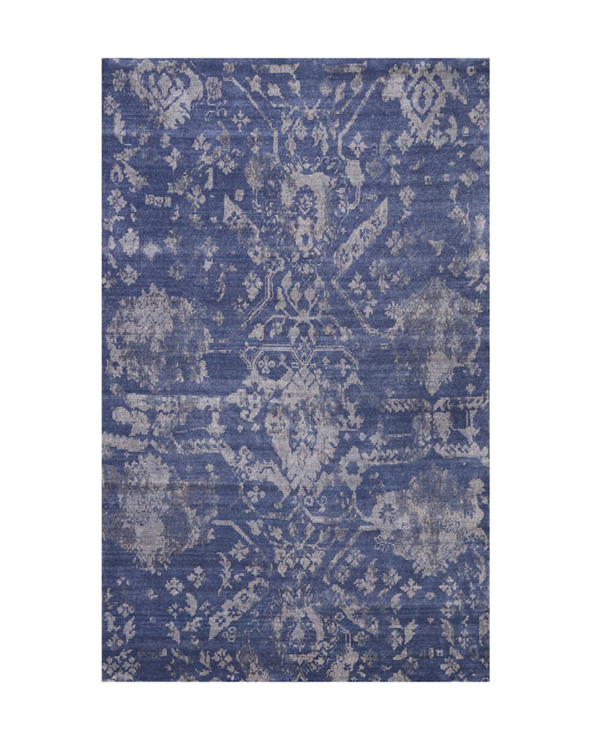 Nourcouture Kady Hand-knotted Area Rug, 6' X 8' In Navy