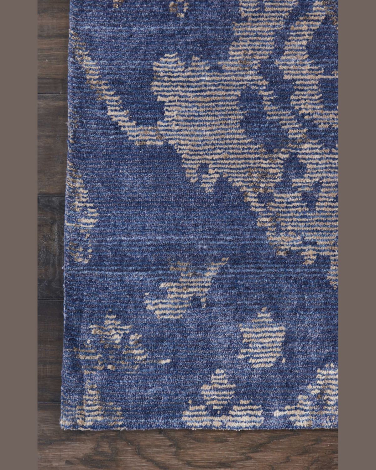 Nourcouture Kady Hand-knotted Area Rug, 6' X 8' In Navy