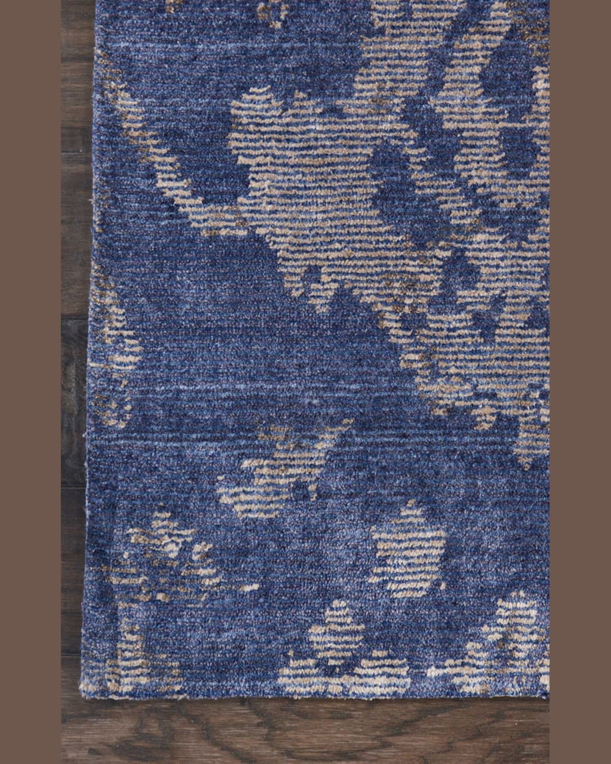 Nourcouture Kady Hand-knotted Area Rug, 4' X 6' In Navy