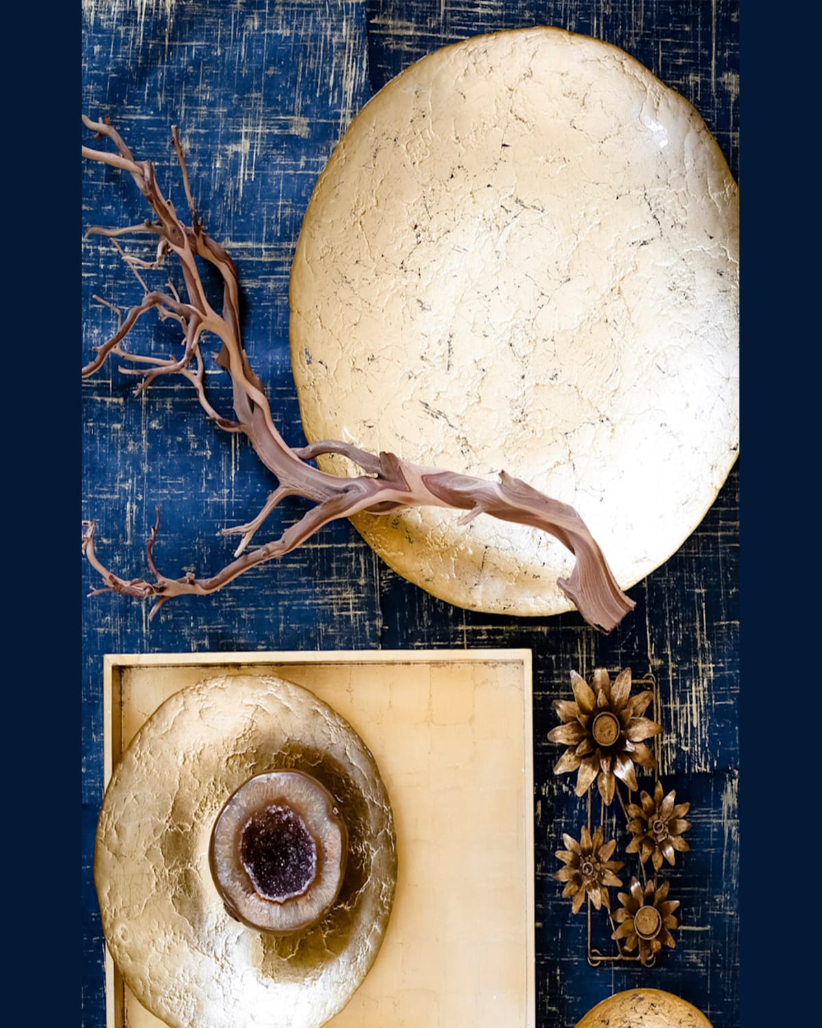 Vietri Moon Glass Centerpiece