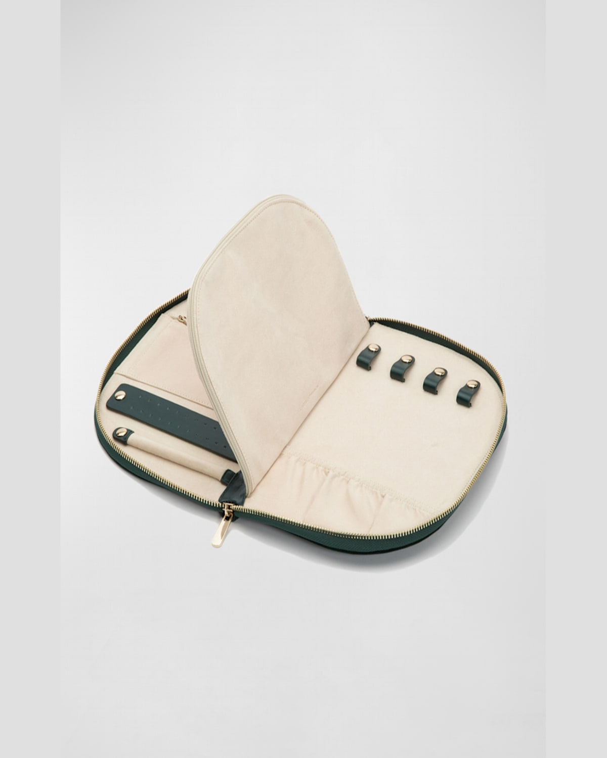 Wolf Zoe Jewelry Portfolio In Forest Green