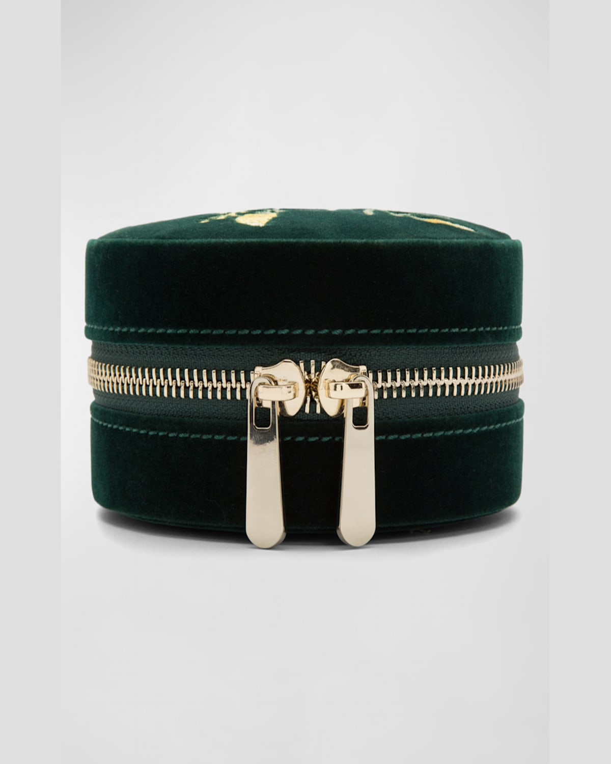 Wolf Zoe Round Travel Case In Forest Green