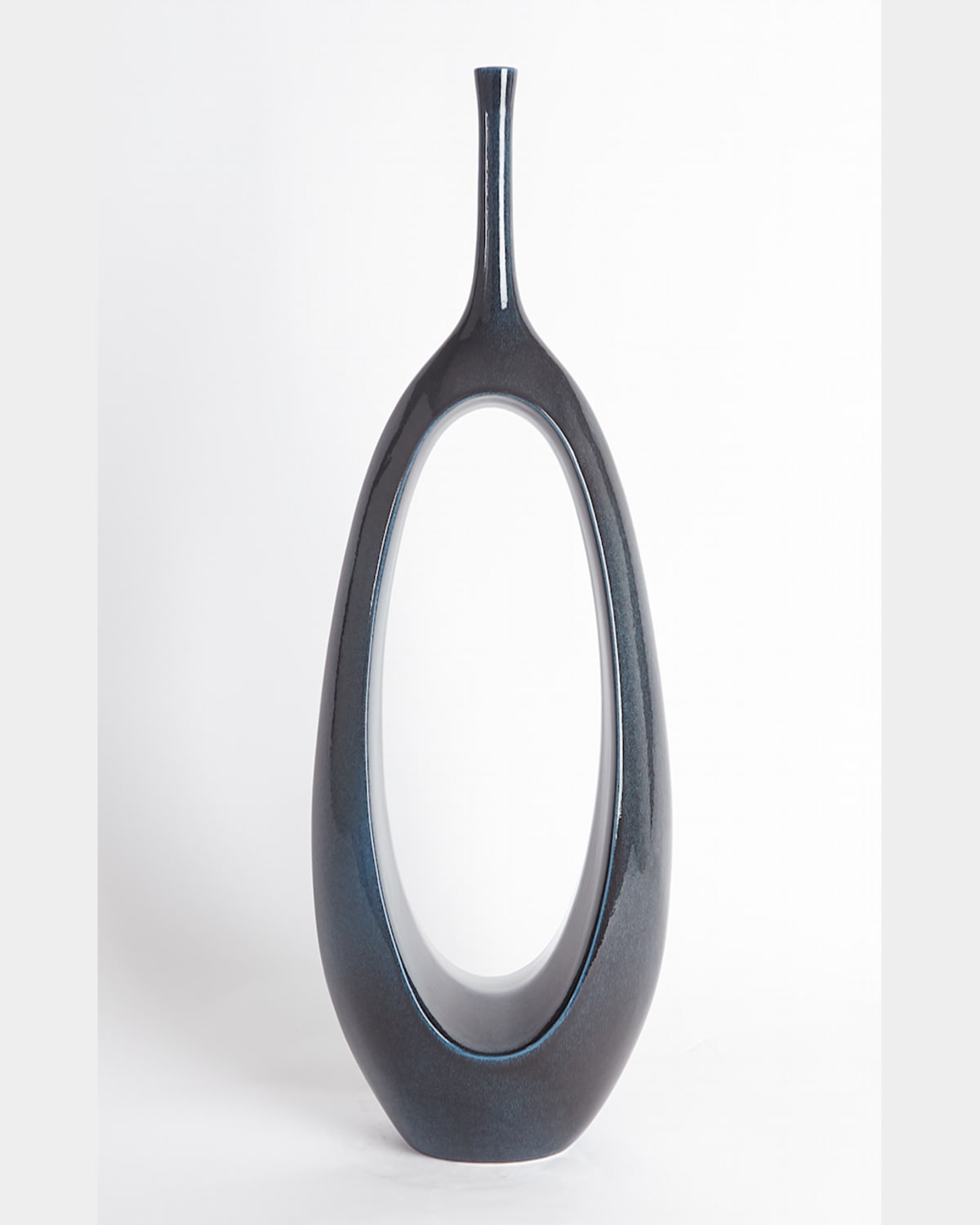 Global Views Open Oval Ring Vase, Large