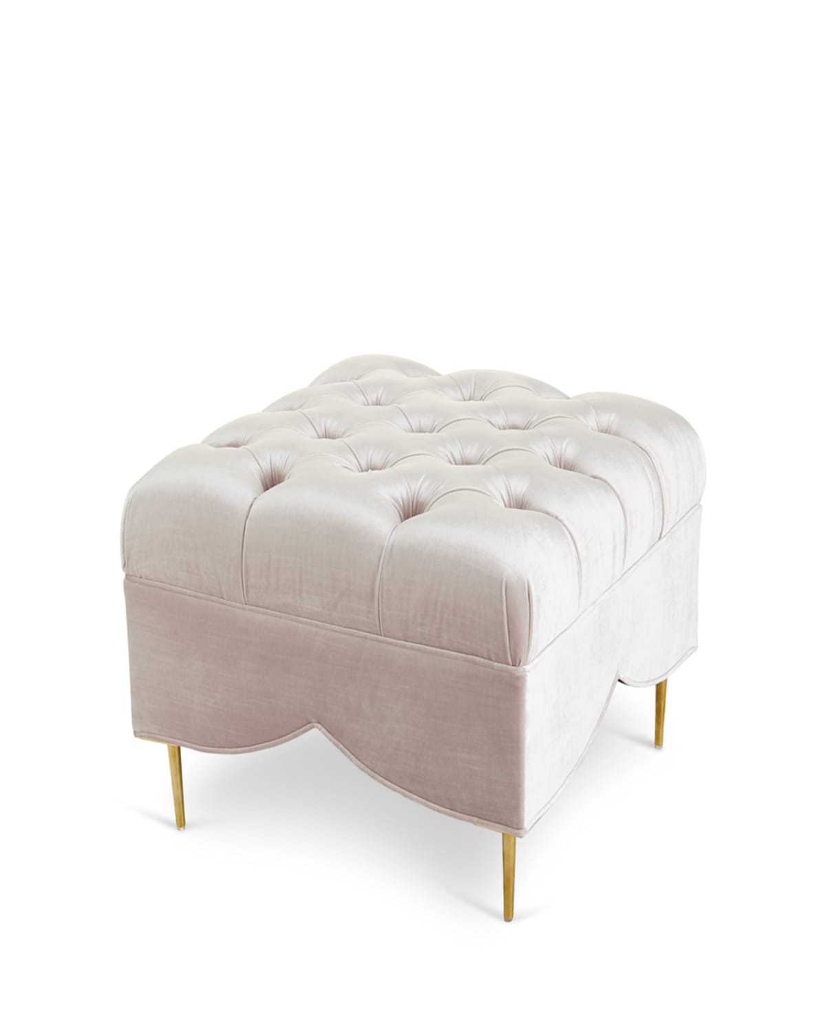 Haute House Valentina Sofa, 83" And Two Tufted Ottomans In Blush