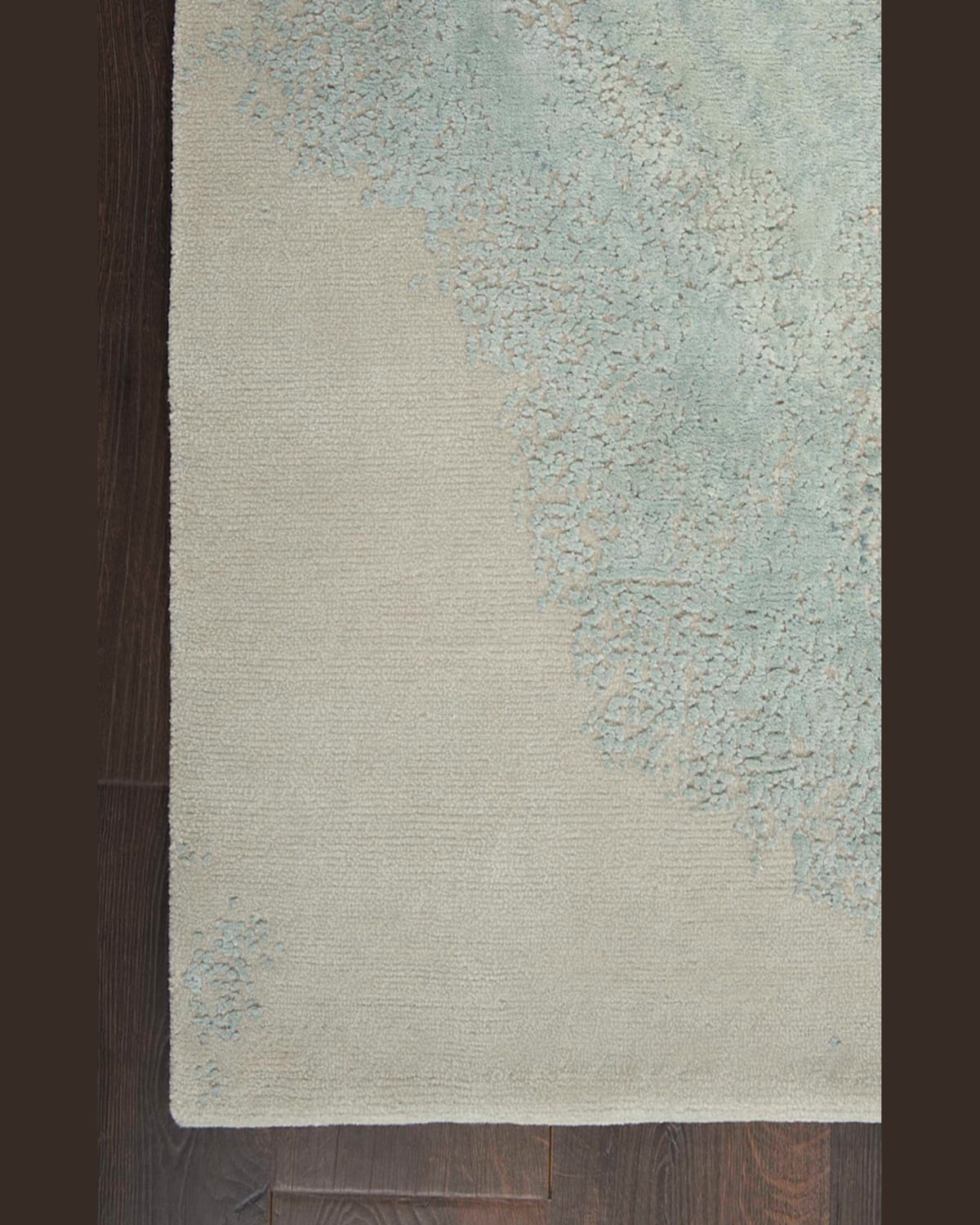 Nourcouture Angelique Hand-knotted Rug, 10' X 14' In Beige/seafoam