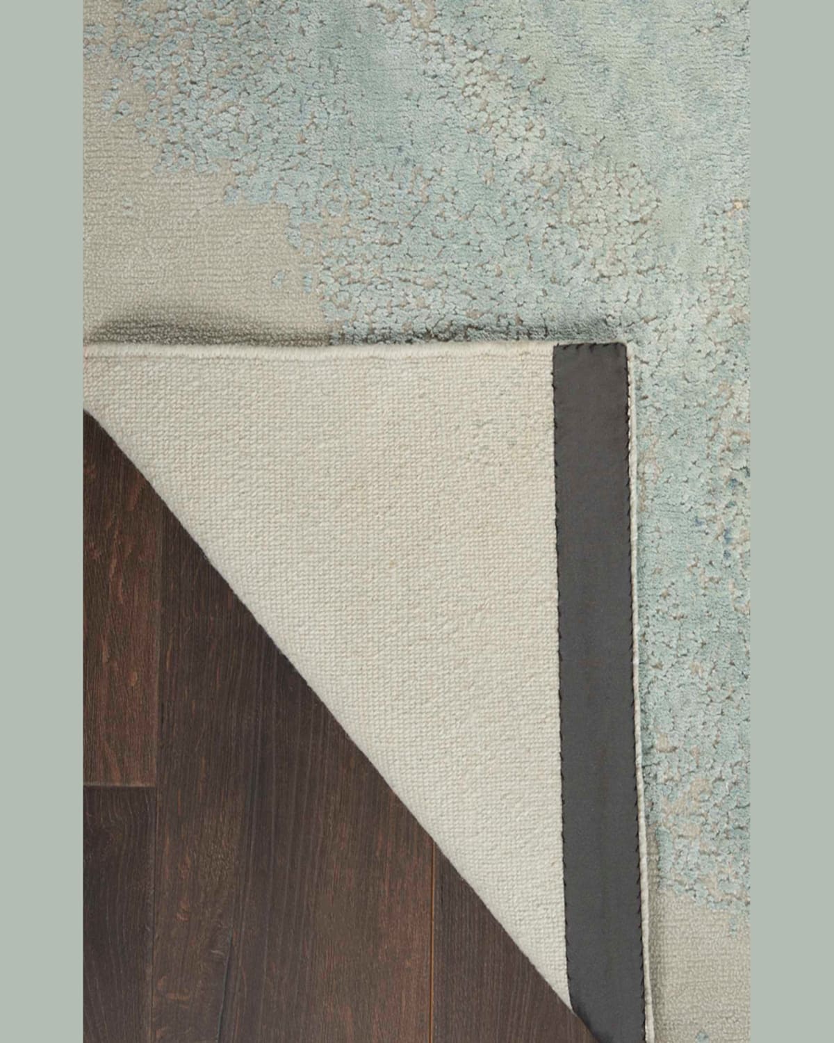 Nourcouture Angelique Hand-knotted Rug, 10' X 14' In Beige/seafoam