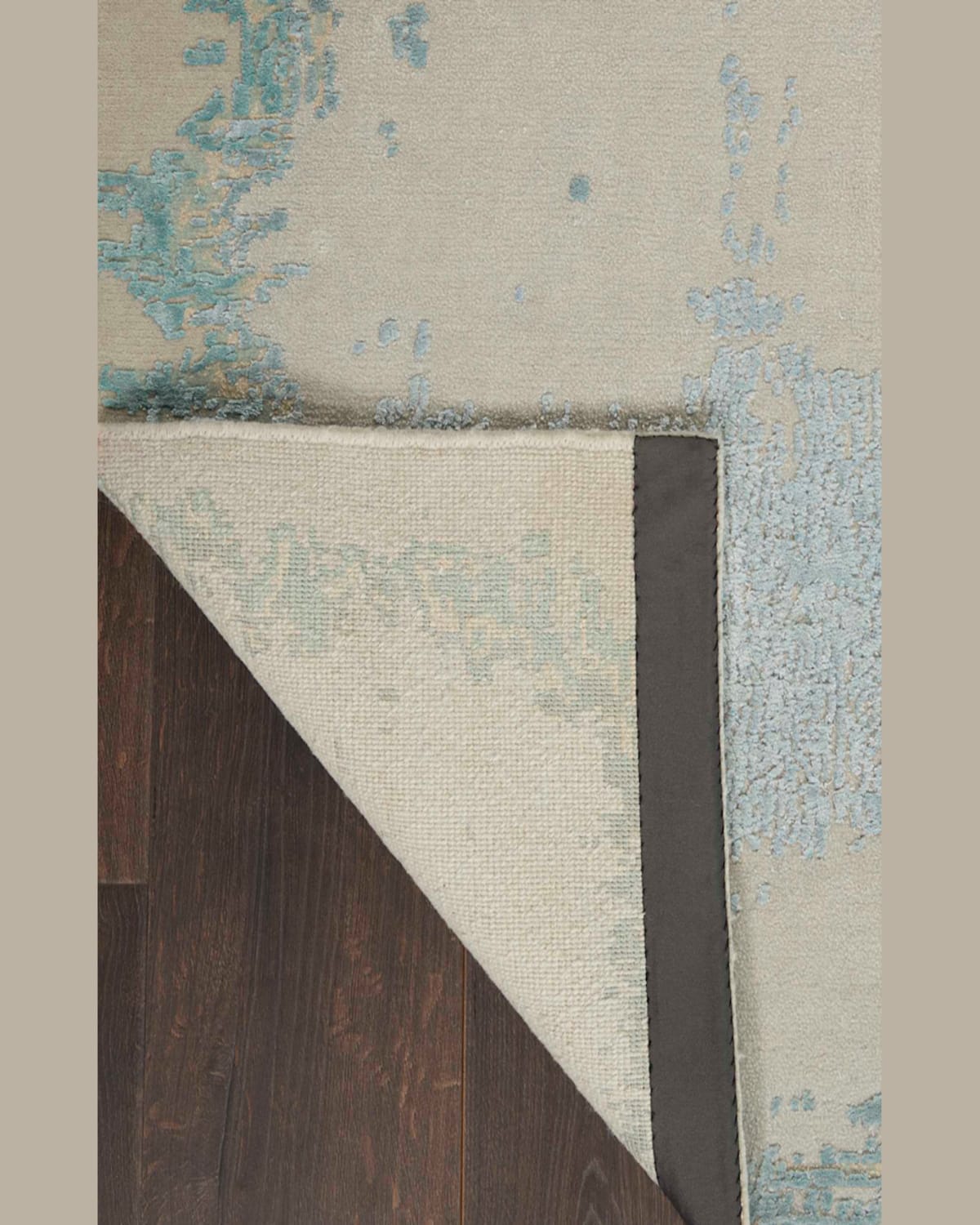 Nourcouture La Rive Hand-knotted Rug, 10' X 14' In Beige/seafoam