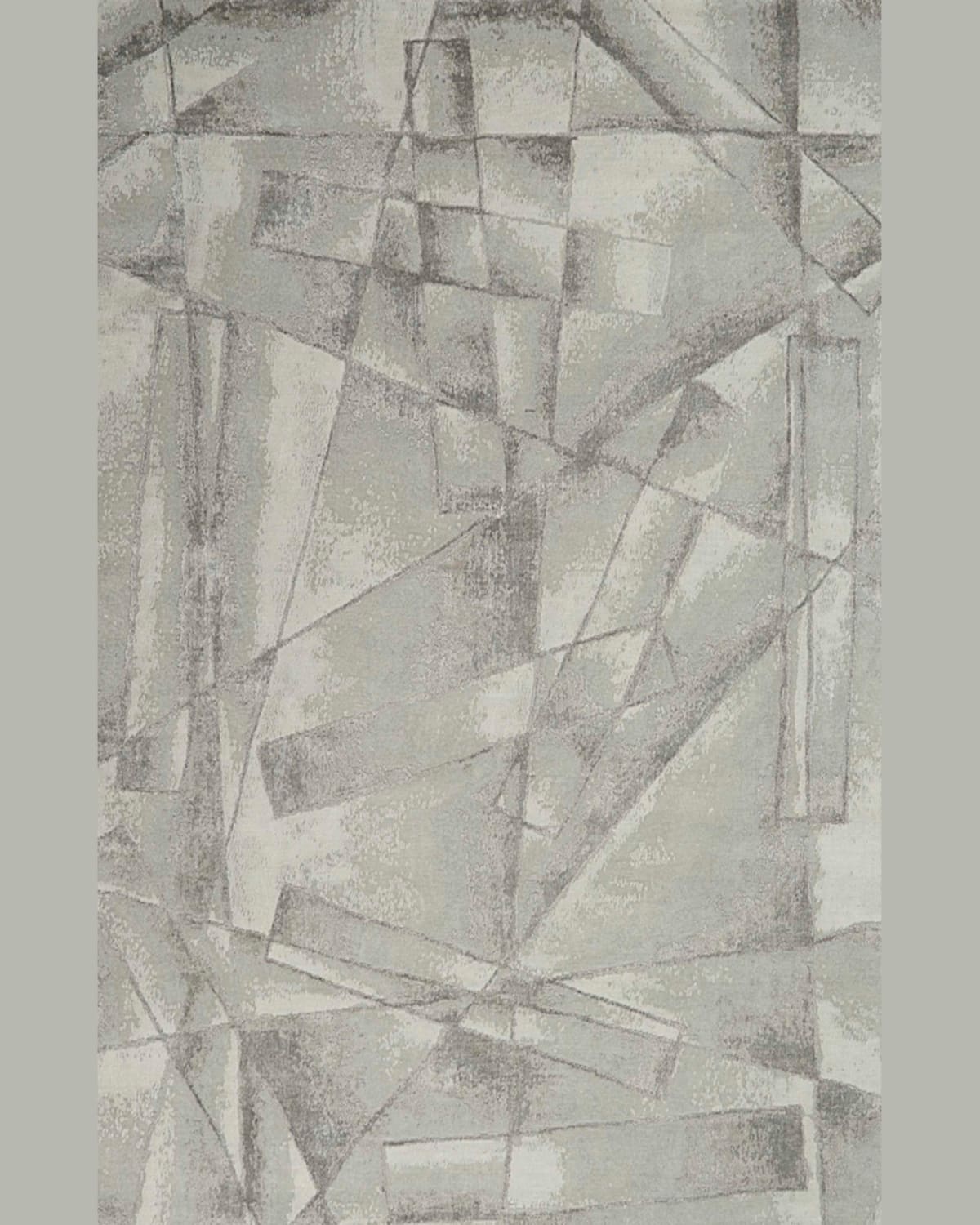 Nourcouture Angulaire Hand-knotted Rug, 8' X 10' In Gray