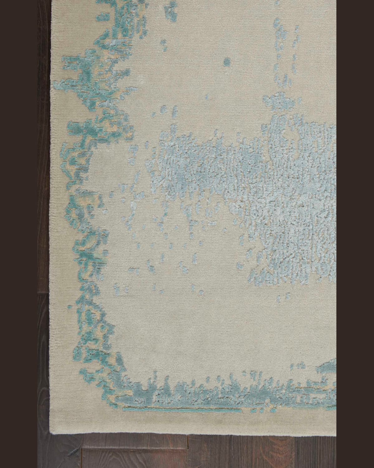 Nourcouture La Rive Hand-knotted Rug, 8' X 10' In Beige/seafoam
