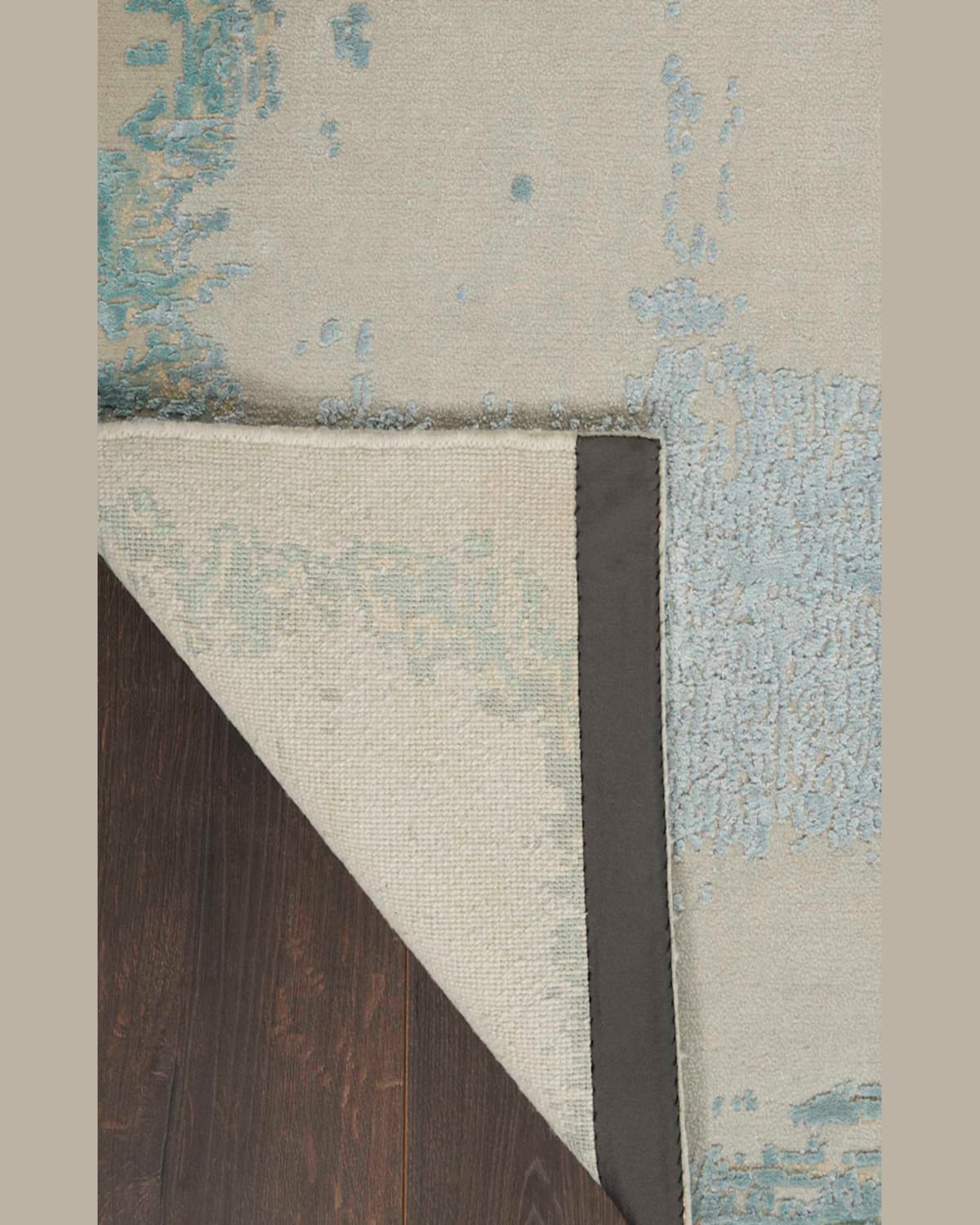 Nourcouture La Rive Hand-knotted Rug, 8' X 10' In Beige/seafoam