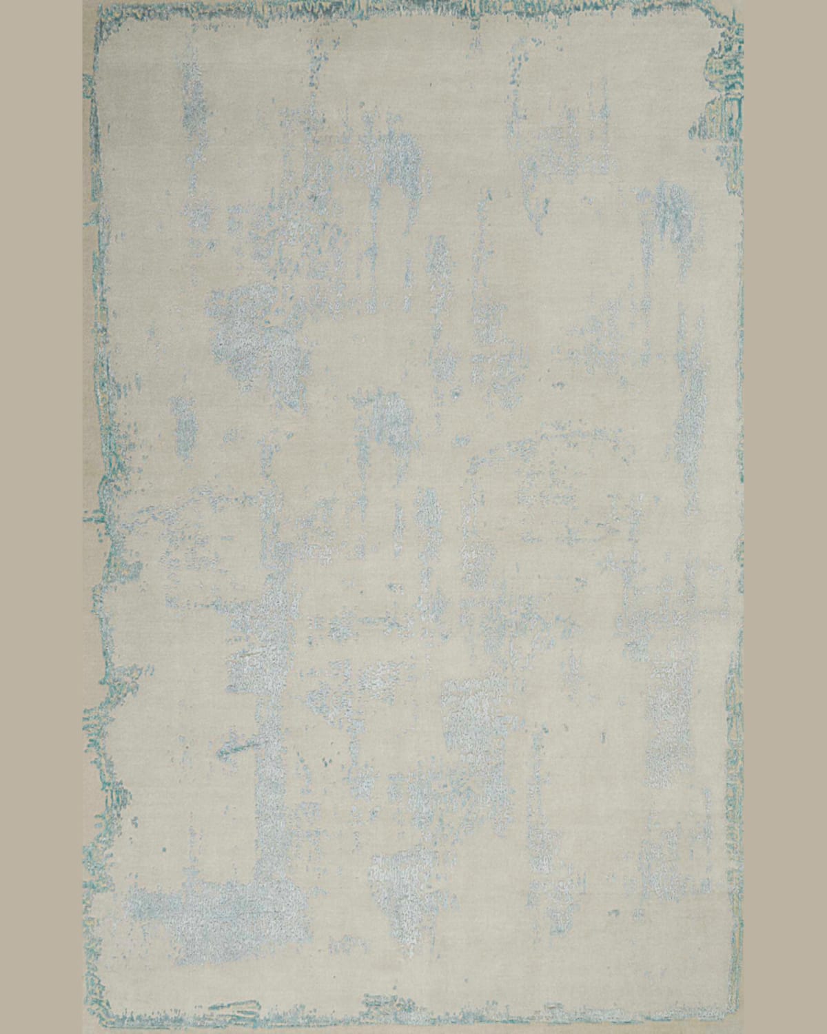 Nourcouture La Rive Hand-knotted Rug, 8' X 10' In Beige/seafoam