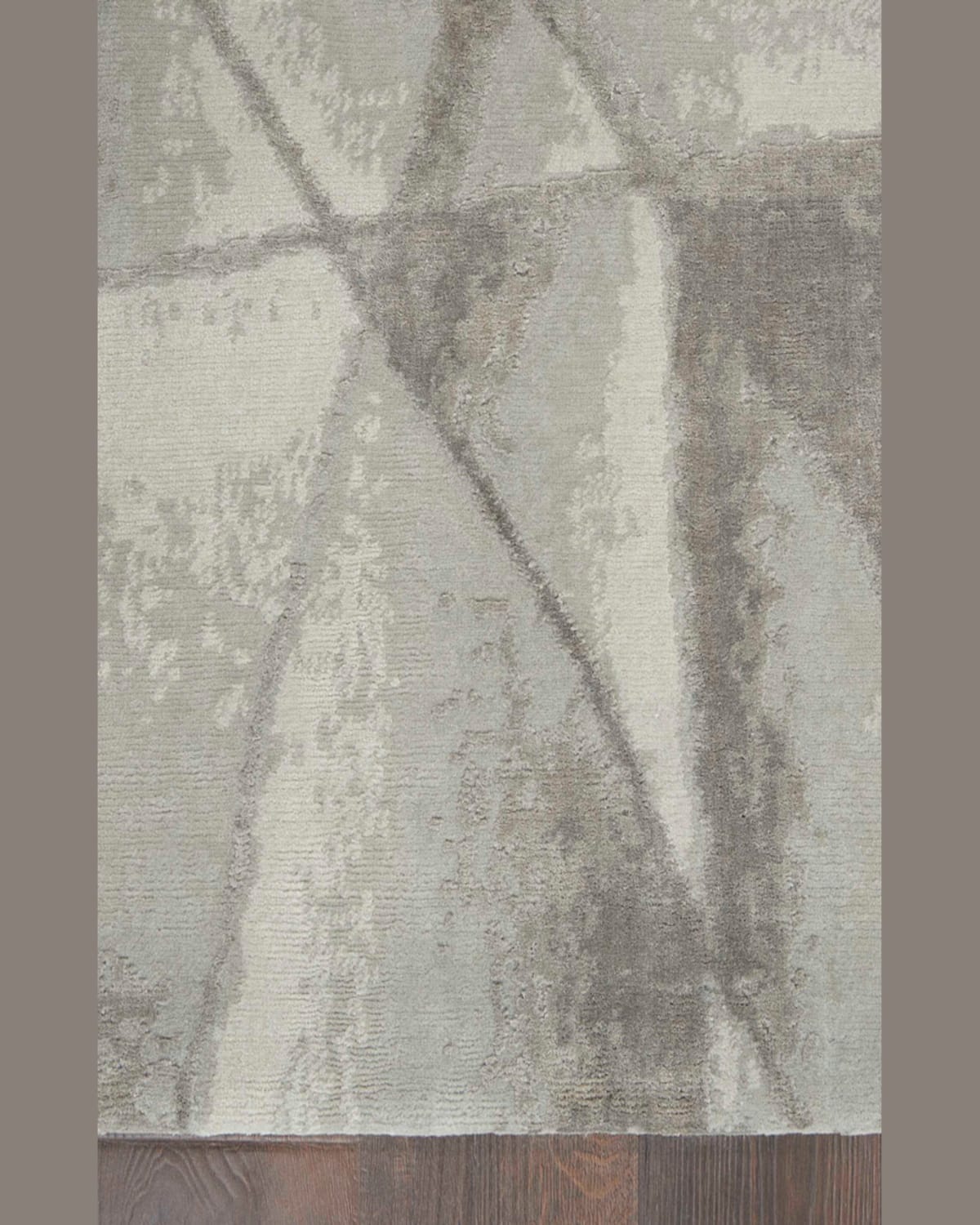 Nourcouture Angulaire Hand-knotted Rug, 10' X 14' In Gray