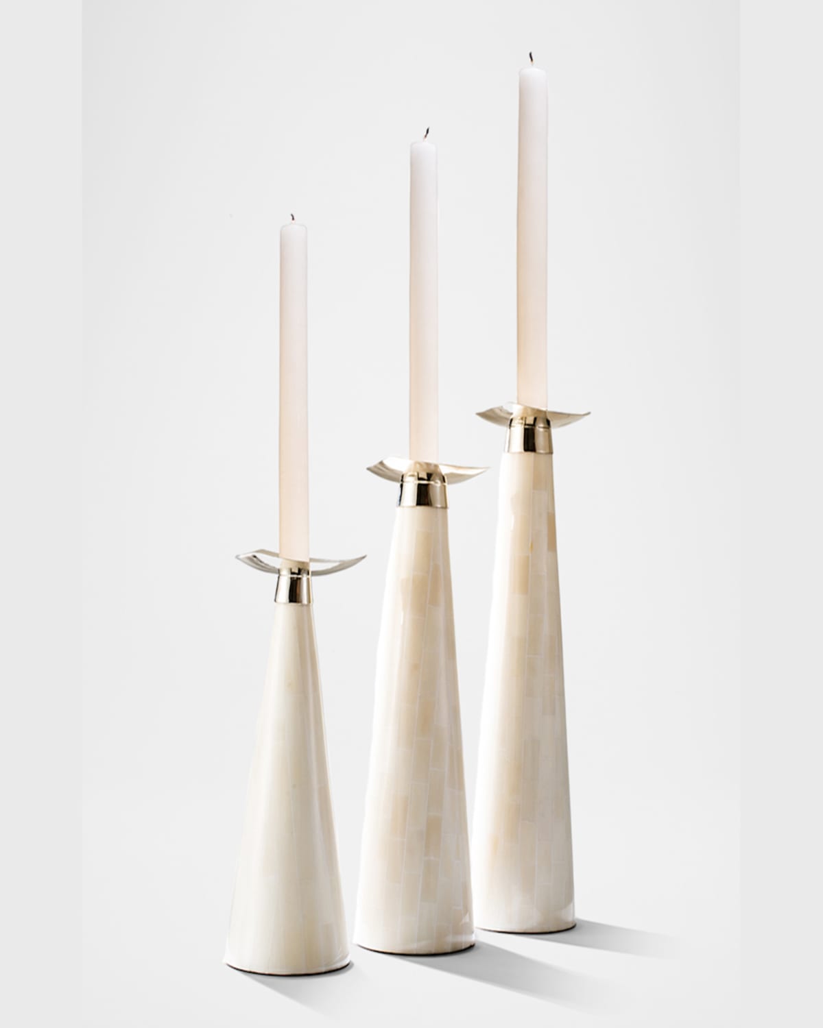 Shop Ladorada Bone Candlestick Holder Trio Set
