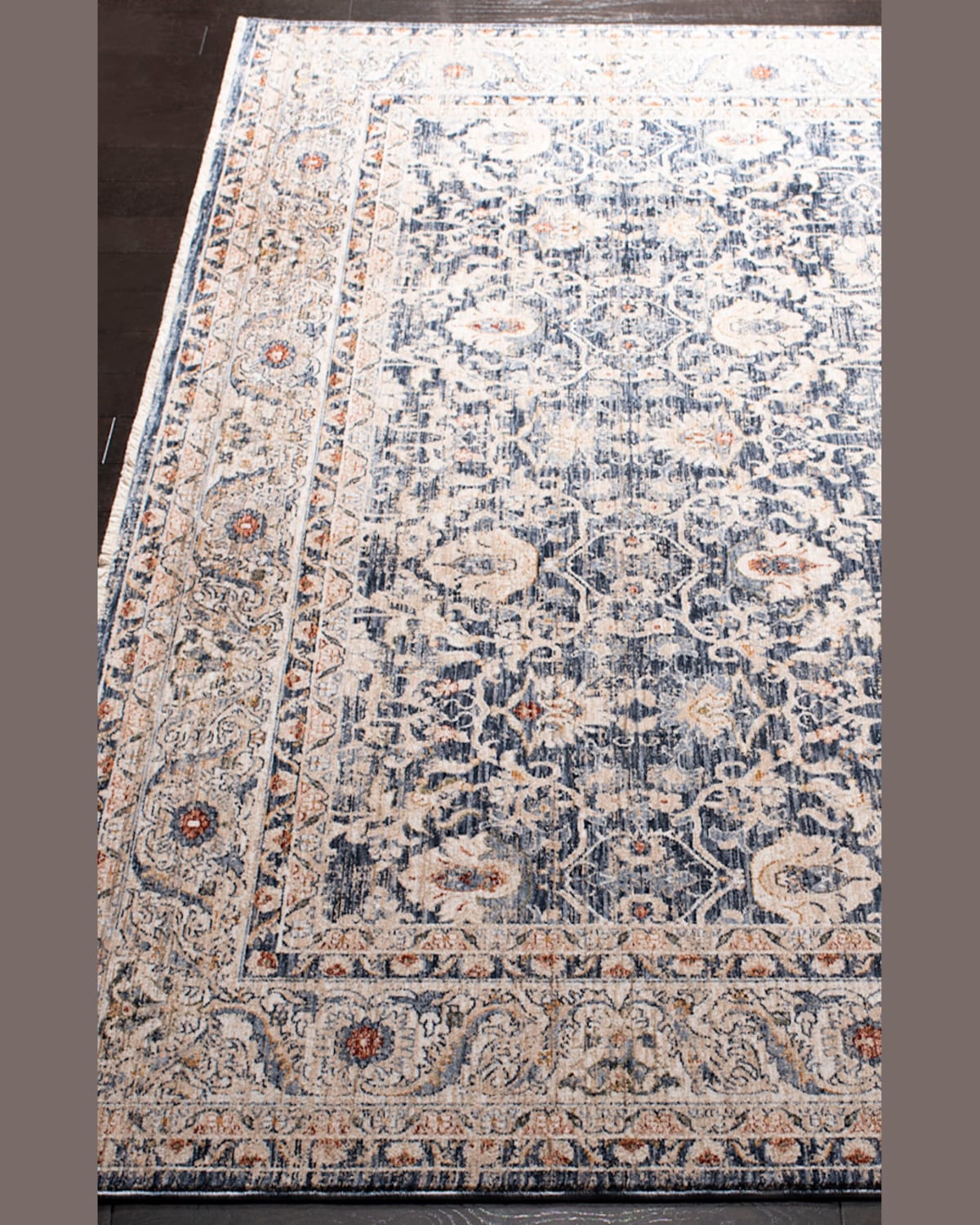 Ralph Lauren Warwick Navy Power-loomed Rug, 9' X 12' In Navy