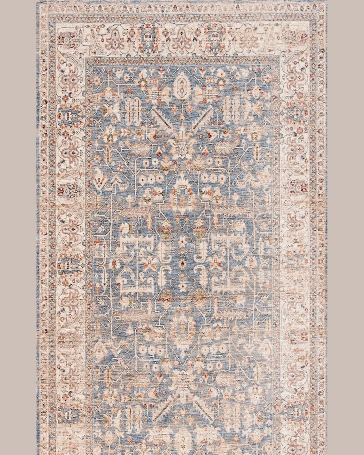 Ralph Lauren Sidney Power-loomed Rug, 2' X 10' In Light Blue/ Ivory