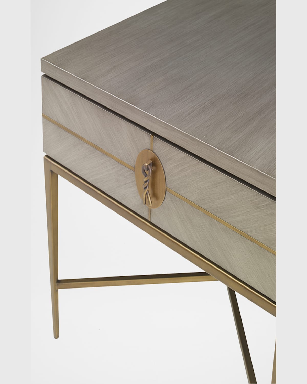 Ambella Longwood Square End Table In Gray