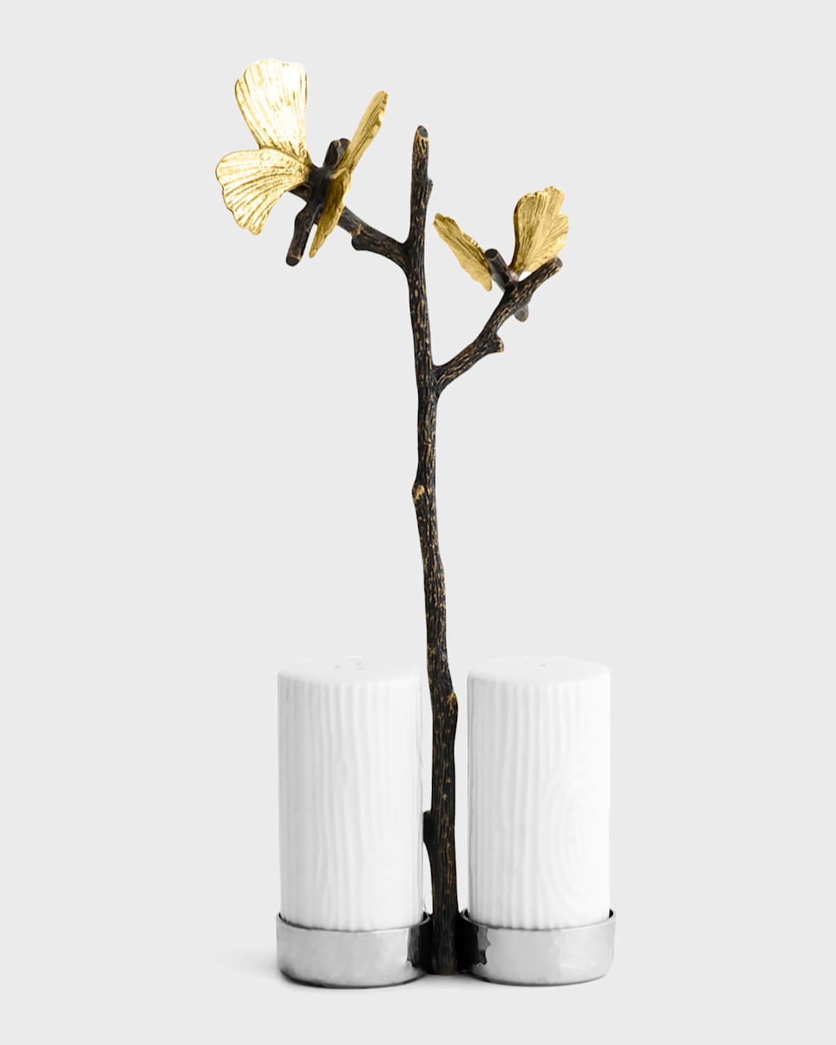 Michael Aram Butterfly Ginkgo Salt And Pepper Shakers With Caddy