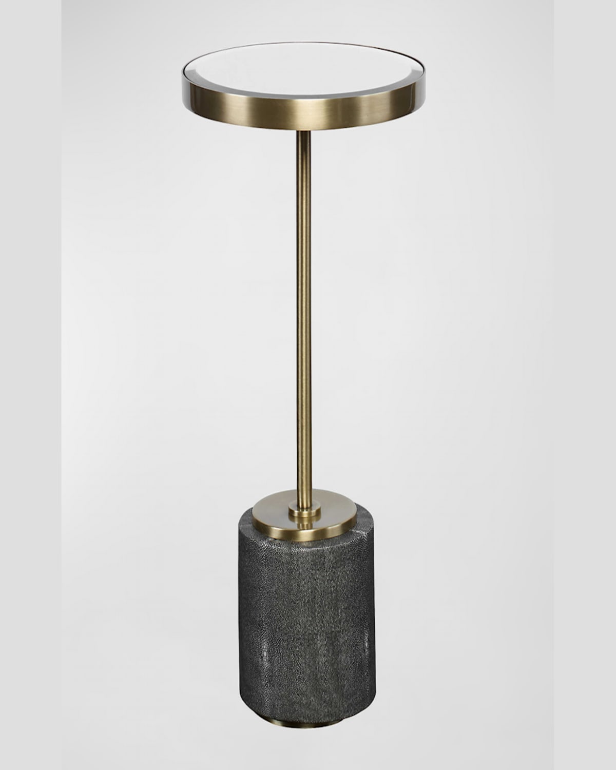 The Uttermost Co Lacey Accent Table In Gray/brass