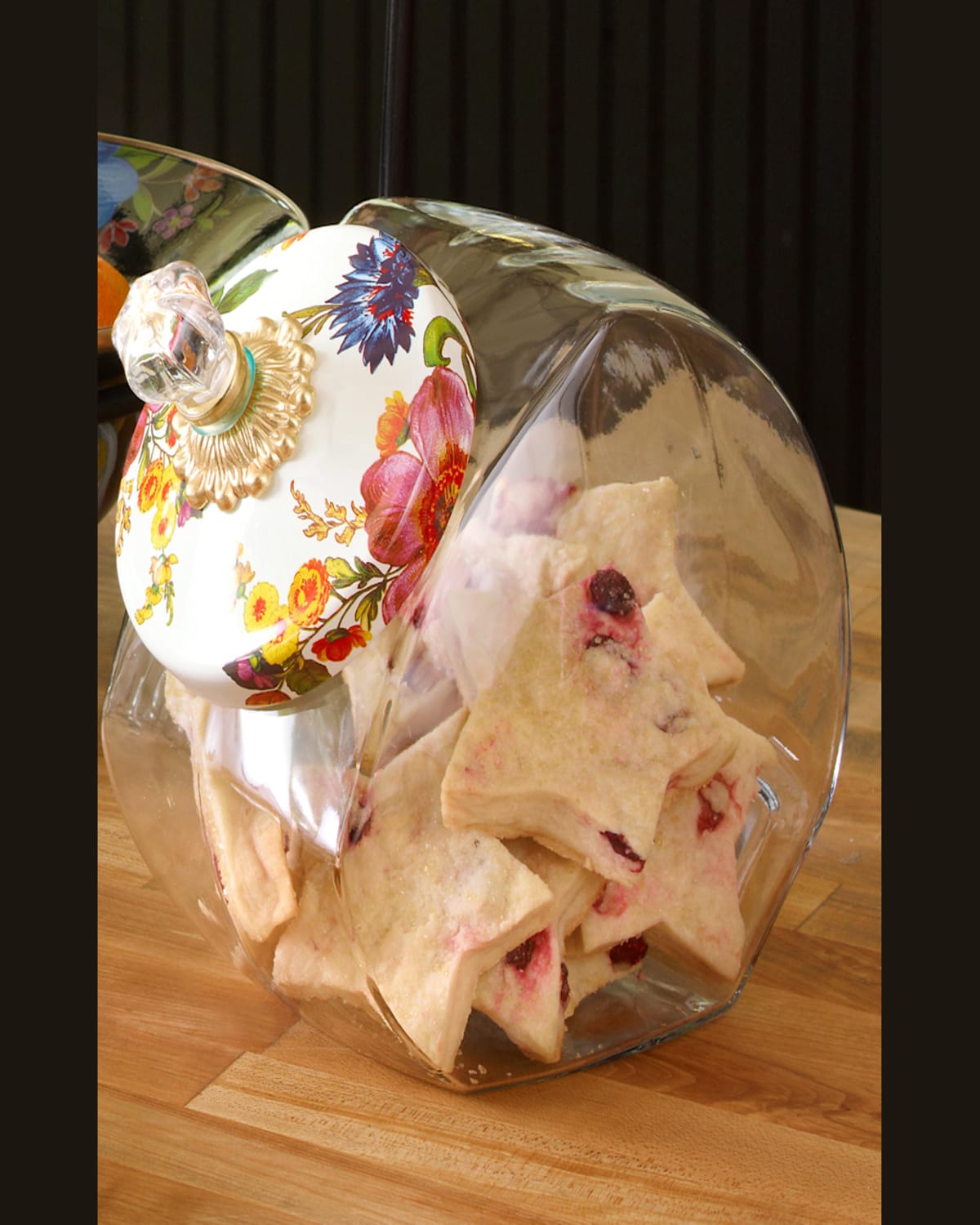 Mackenzie-childs Mackenzie Childs Cookie Jar With Flower Market Lid