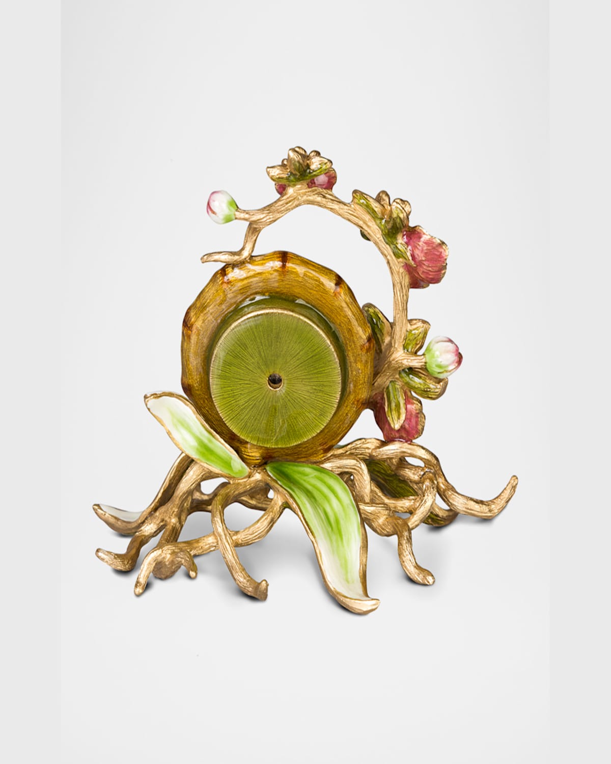 Jay Strongwater Orchid Clock In Multi Colors