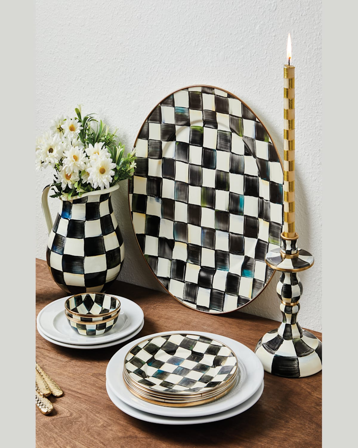 Mackenzie-childs Courtly Check Salad Plate