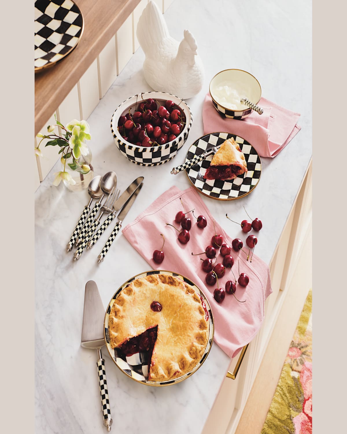 Mackenzie-childs Courtly Check Salad Plate