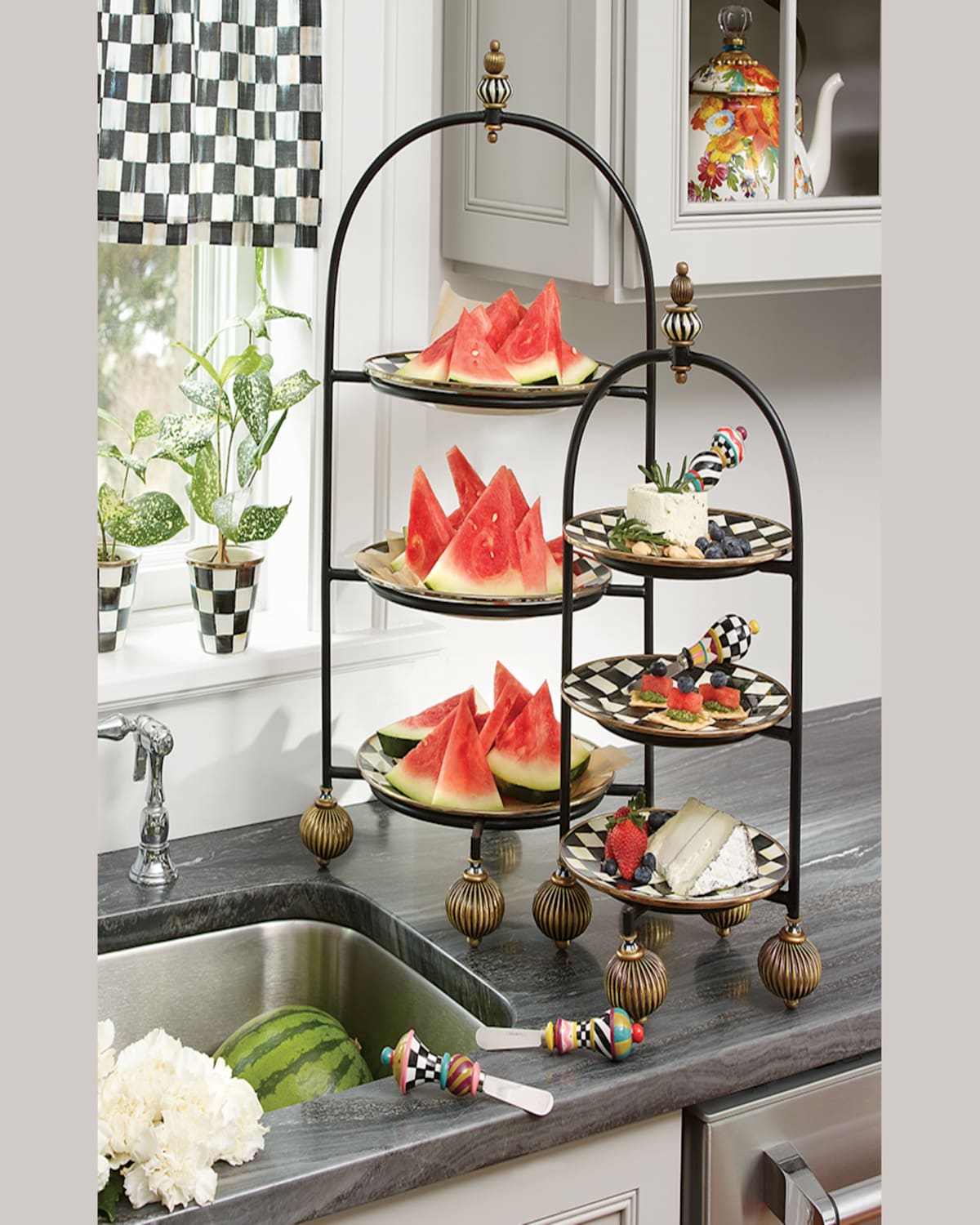 Mackenzie-childs Courtly Check Salad Plate