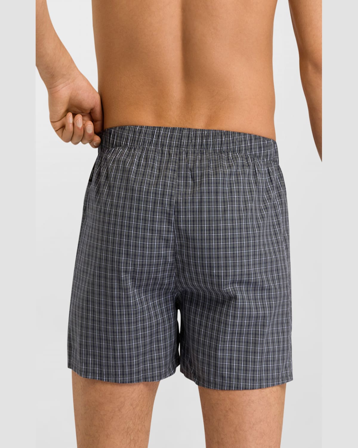 Hanro Fancy Woven Cotton Boxer In Light Stripe