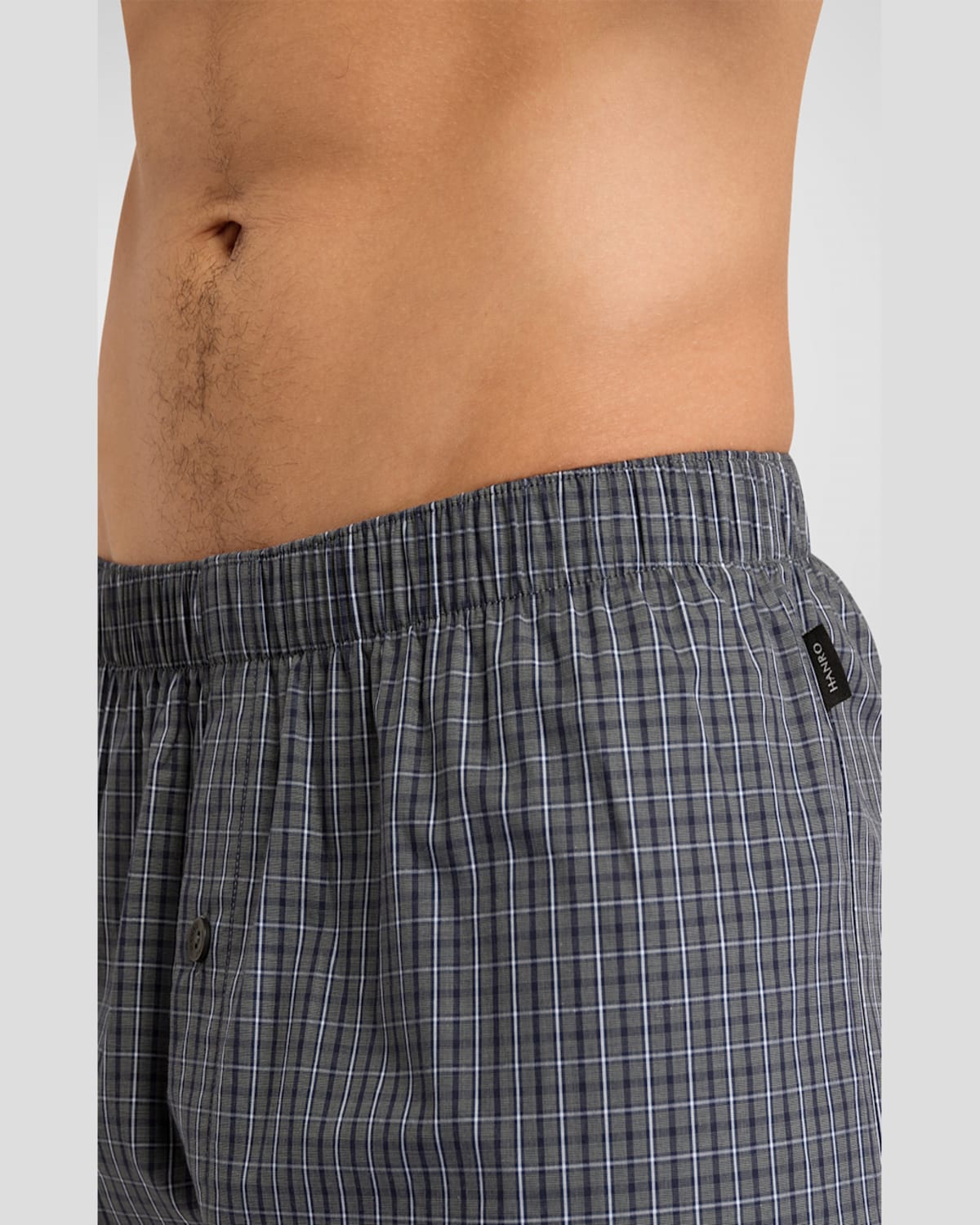 Hanro Fancy Woven Cotton Boxer In Light Stripe