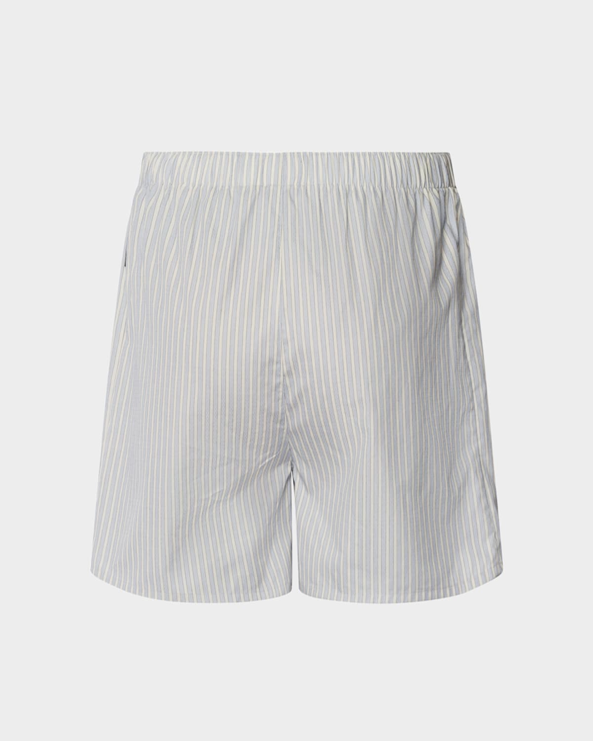 Hanro Fancy Woven Cotton Boxer In Light Stripe